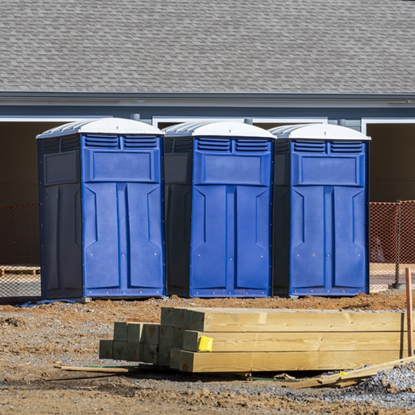 how often are the porta potties cleaned and serviced during a rental period in Mine Hill NJ